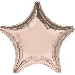 Palloncino Foil Stella Oro Rosa Metallizzato Satinato 48 cm