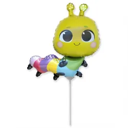 Animali Colorati Mini palloncino foil bruco colorato (WP)