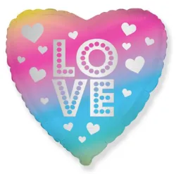 Palloncino Foil Love Cuore Color Arcobaleno 46 cm (WP)