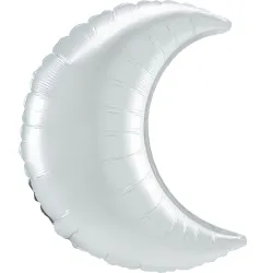 Palloncino foil Luna di colore Bianco Satinato 43 cm