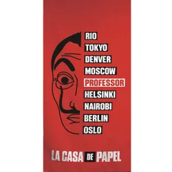Telo bagno Money Heist Robbers, telo mare 70x140 cm
