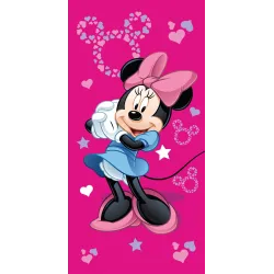 Telo bagno Disney Minnie Pink Star, telo mare 70x140 cm