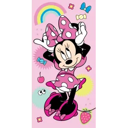 Telo bagno Disney Minnie Arcobaleno, telo mare 70x140 cm