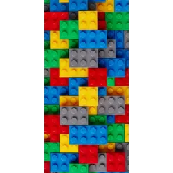 Asciugamano da bagno con motivo Bricks Lego, telo mare 70*140 cm