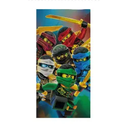 Asciugamano da bagno Lego Golden Weapons Ninjago, telo mare 70x140 cm (Fast Dry)