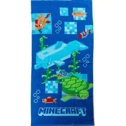 Asciugamano da bagno acquatico Minecraft, telo mare 70x140 cm
