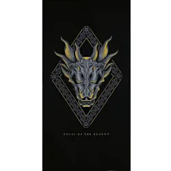 Telo da bagno Il Trono di Spade La Casa del Drago, telo mare 70x140 cm (asciugatura rapida)