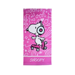 Telo bagno Snoopy Skate, telo mare 70x140 cm