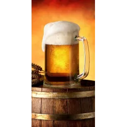 Asciugamano da bagno botte di birra, telo mare 70 * 140 cm