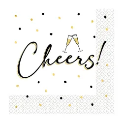 Set di 16 tovaglioli Celebrate Cheers, 33x33 cm