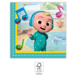 Tovagliolo Cocomelon Music 20 pz 33x33 cm FSC