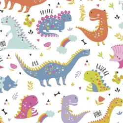 Dinosauro Divertente set di 20 tovaglioli 33x33 cm