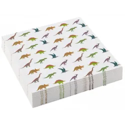 Set di 20 tovaglioli Dinosaur Happy, 25x25 cm