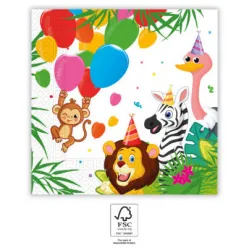 Tovagliolo Jungle Balloons 20 pz 33x33 cm FSC