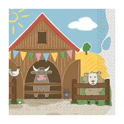 Set 16 tovaglioli Farm Party 33x33 cm