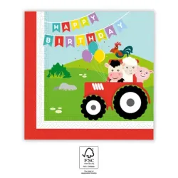 Set tovaglioli Farm Party 20 pz 33x33 cm FSC