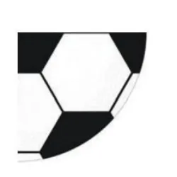 Set di 12 tovaglioli Football Ball, 32x32 cm
