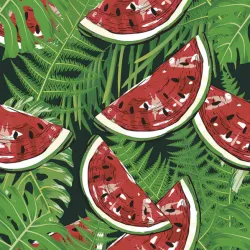 Tovaglioli Frutti Felce Foglie Anguria, 20 pz, 33x33 cm