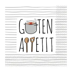 Tovagliolo Food Guten Appetit 16 pz 33x33 cm