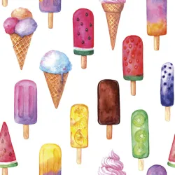 Tovagliolo Gelato Acquerello Gelato 20 pz 33x33 cm
