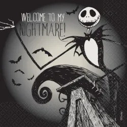 The Nightmare Before Christmas Tovagliolo nero 16 pz 33x33 cm