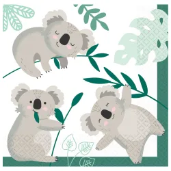 Set 16 tovaglioli Koala Eucalyptus 33x33 cm