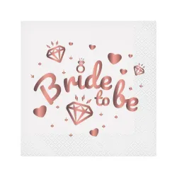 Tovaglioli Hen Party Bride To Be Bianchi 20 pz 33x33 cm