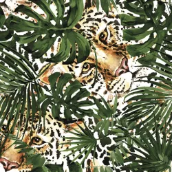 Tovagliolo Animali Verde Monsteras Leopardato 20 pz 33x33 cm