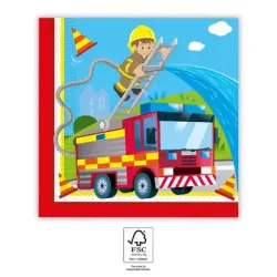 Tovagliolo 20 pezzi Fireman Rescue 33x33 cm FSC