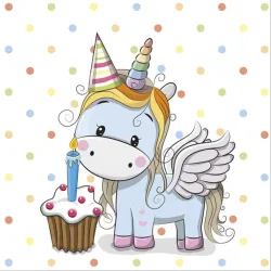 Tovagliolo Unicorno Sweet 20 pz 33x33 cm