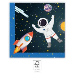 Tovagliolo spaziale Space Rocket 20 pz 33x33 cm FSC