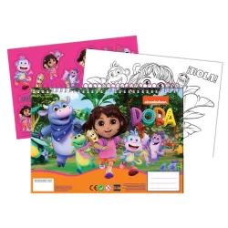 Dora the Explorer Jungle Blocco note a spirale A/4 da 40 pagine con adesivo