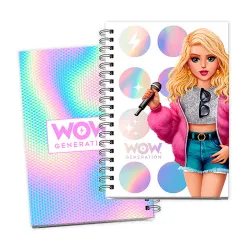 Taccuino a righe A5 WOW Generation Sing con adesivi