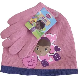 Doc McStuffins Hug Pink Set cappello + guanti per bambini Disney Doc McStuffins 52 cm
