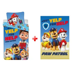 Set biancheria da letto e coperta in pile Paw Patrol