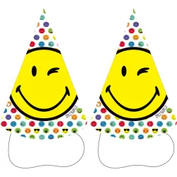 Cappello da festa Emoji Wink, Bicorne 8 pz