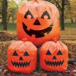 Set da 3 pezzi di borsa decorativa con foglie di Halloween