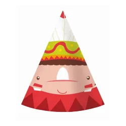 Indian Indian Party, cappello da festa, shako 6 pz