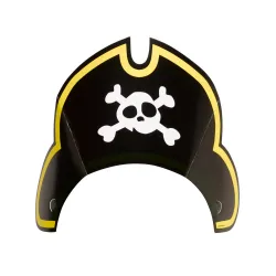Cappello da festa Pirata Corsaro, tricorno 8 pz
