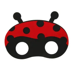 Animali Coccinella Maschera in feltro Coccinella 18,5 cm
