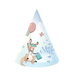 Cappello da festa Kangaroo Kangaroo Happy Birthday, 6 pz