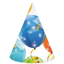 Cappello da festa Balloon Sparkling, shako, set di 6