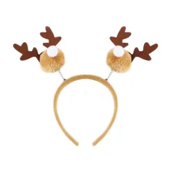 Fascia per capelli con renna felice di Natale