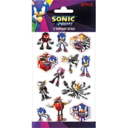 Set di 12 tatuaggi Sonic the Hedgehog Prime