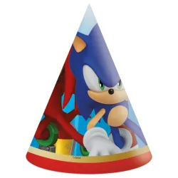 Sonic the Hedgehog Cappello da festa Sega Sonic the Hedgehog, cono 6 pezzi FSC