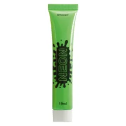 Trucco per feste, pittura per il viso verde neon