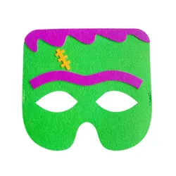Maschera in feltro Halloween Green Monster 18 cm