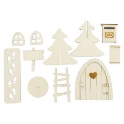 Set di decorazioni in legno Christmas Winter Woodland Winter Woodland