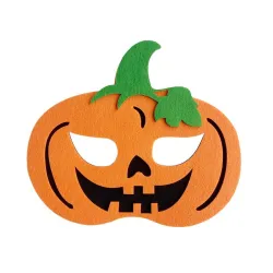 Zucca Spaventosa di Halloween, Maschera in Feltro 18 cm