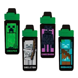Borraccia quadrata in plastica Minecraft da 500 ml
